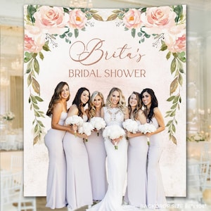 Braut Shower Deko, Florale Brautdusche Kulisse, Kulisse für Brautdusche - BB215 Cami