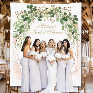 Brautparty Backdrop, 16 Geburtstag Photo Booth, Hochzeit Hintergrund Dekoration, Florales Blatt - BB216