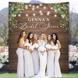 Sfondo per addio al nubilato, striscione rustico botanico personalizzato, decorazioni per matrimoni con cabina fotografica, idea per sfondo per anniversario con foglie verdi - BB199