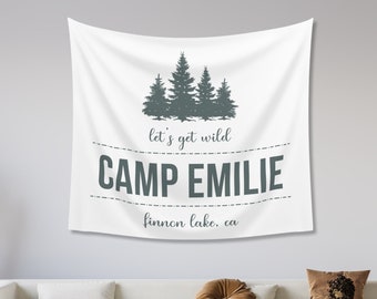 Custom Bachelorette Banner | Personalized Gift for Her | Camp Flag or Backdrop for Glamping Bach Weekend | Bridal Shower Backdrop - BB396