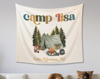 Custom Bachelorette Camp Banner | Personalized Gift for Her | Camp Flag | Glamping Bach Weekend Decor | Bridal Shower Backdrop - BB399