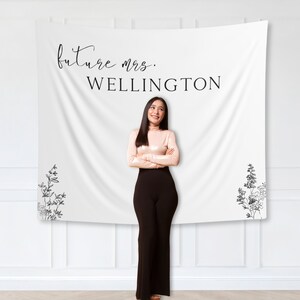 Future Mrs Photo Backdrop, Custom Custom Future Mrs, Verlobungsparty Backdrop, Bridal Shower Backdrop, Fräulein an Mrs Backdrop Willkommensschild - BB414