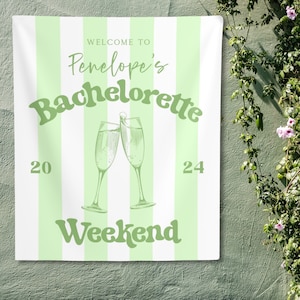 CUSTOM Bachelorette Weekend Party Banner, Bach Party Welcome Sign, Beach Bash Bachelorette Party Decor, Bachelorette Weekend Backdrop -BB440