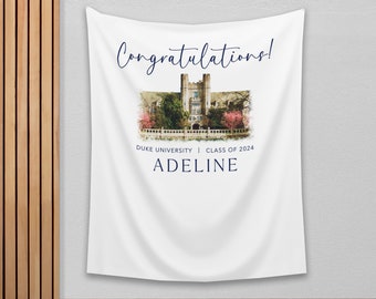 Watercolor Graduation Party Backdrop, Watercolor Painting Graduation Ceremony Banner, High School Graduation Gift, College Grad Gift - GDB33