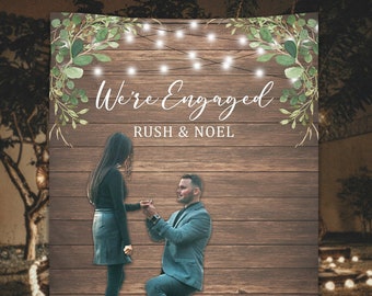 Verlobungsfoto Kulisse, Hochzeit Dusche im Freien benutzerdefinierte Banner, Hinterhof Verlobungsfeier Foto Booth Hintergrund - epb16