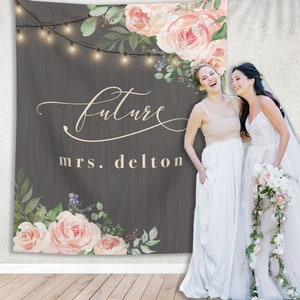 Future Mrs Bridal Shower Backdrop, Custom Boho Floral Bridal Shower ...