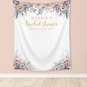 Whimsical Floral Bridal Shower Backdrop, Spring Shabby Chic Flowers Backdrop, Bride To Be Banner, Future Mrs. Bridal Shower Decor - BB384