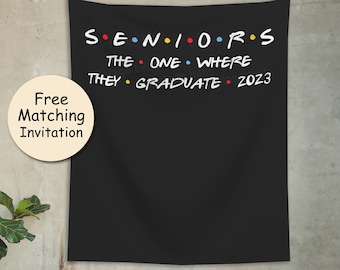 Personalized Graduation Backdrop, Theme Graduation Photo Booth, Senior Graduation Backdrop, College Graduation Party Large Sign Decor - PB70