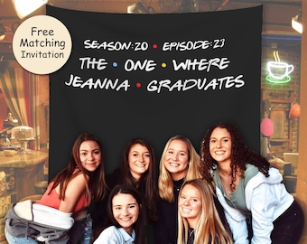 Graduation Party Backdrop, Graduation Photo Booth Background, Senior Graduation Banner, College Graduation Party Sign Decoration - PB69