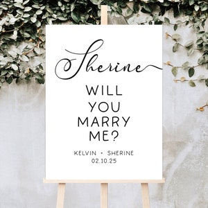 PRINTED BOARD Will You Marry Me Sign, Wedding Proposal Poster, Marriage Engagement Proposal Sign, We&#39;re Engaged Wedding Large Sign - WDS76
