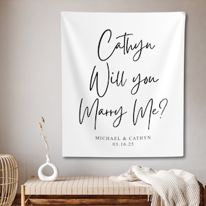 Wedding proposal backdrop, Will you marry me banner, Marry me sign, Custom marriage proposal large sign, Engagement proposal backdrop -EPB65