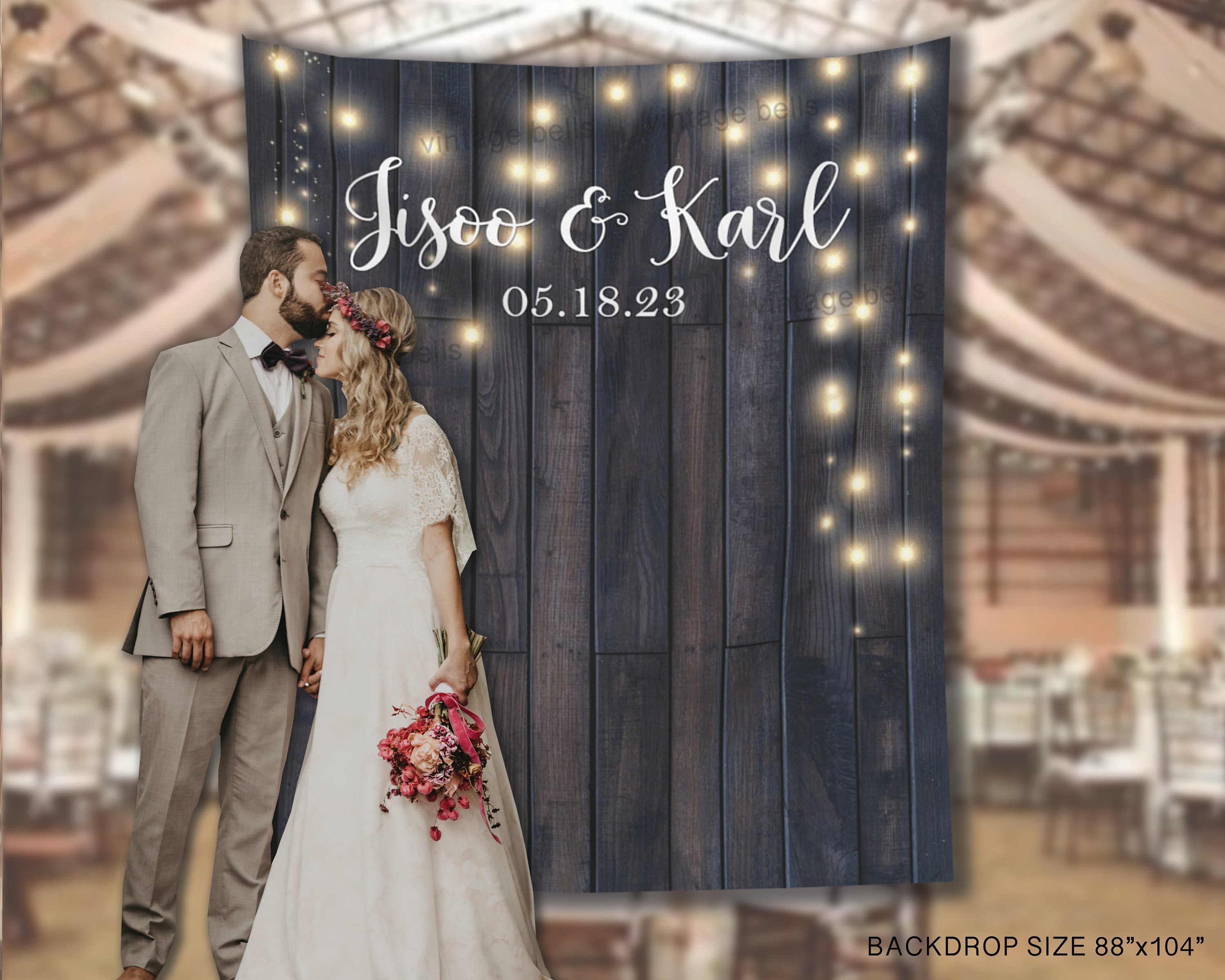 Like Backdrops Wedding Backdrop, Wood-like Wedding Banner, Photo Booth Wedding ...