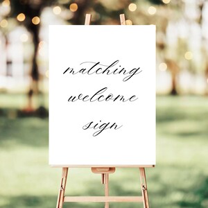 Matching Welcome Sign, Large Mounted Wedding Poster, Wedding Reception Sign, Ceremony Sign, Bridal Shower Welcome Sign, DIY Printable Sign