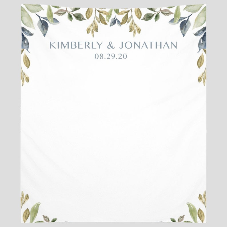 Wedding Backdrop Botanical Green Leaf Wedding Backdrop Photo Etsy