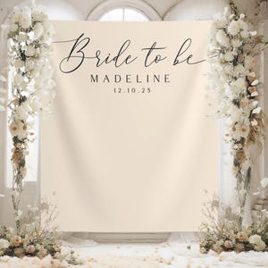 Elegante Brautdusche Backdrop Script Brautdusche Banner Benutzerdefinierte Farbe Braut Decor Braut zu sein Zeichen personalisiertes Brautdekor - BB474