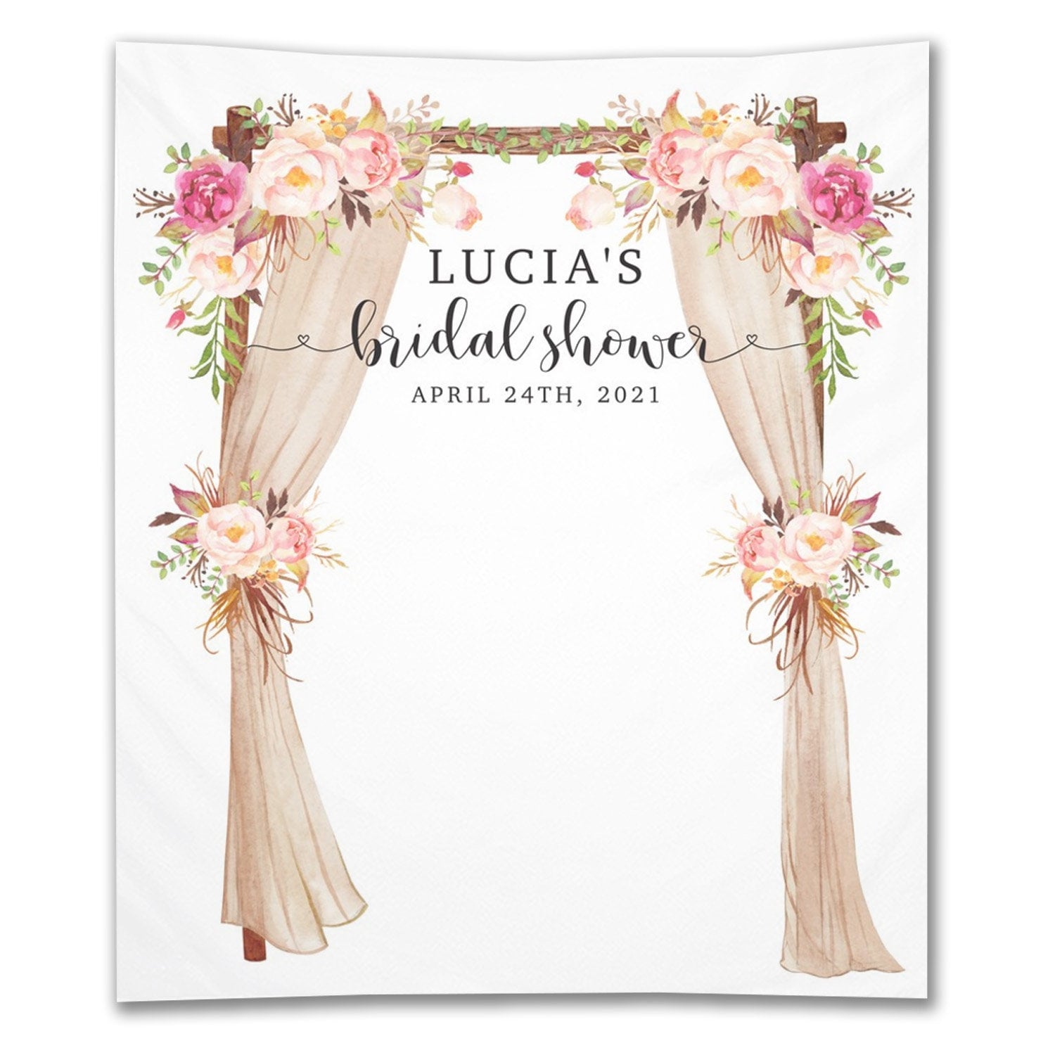 Bridal Shower Decorations, Floral Bridal Shower Backdrop, Backdrop for
