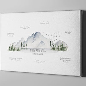 Libro de visitas de boda de lienzo, Libro de visitas de bodas en el Parque Nacional, Libro de visitas de la naturaleza, Regalo de boda para pareja, Libro de visitas de aniversario - GB193