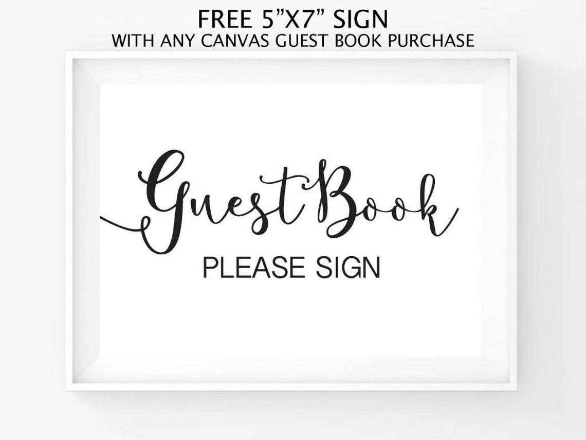 Canvas Signature Guest Book, Friends Theme Wedding Guestbook ...