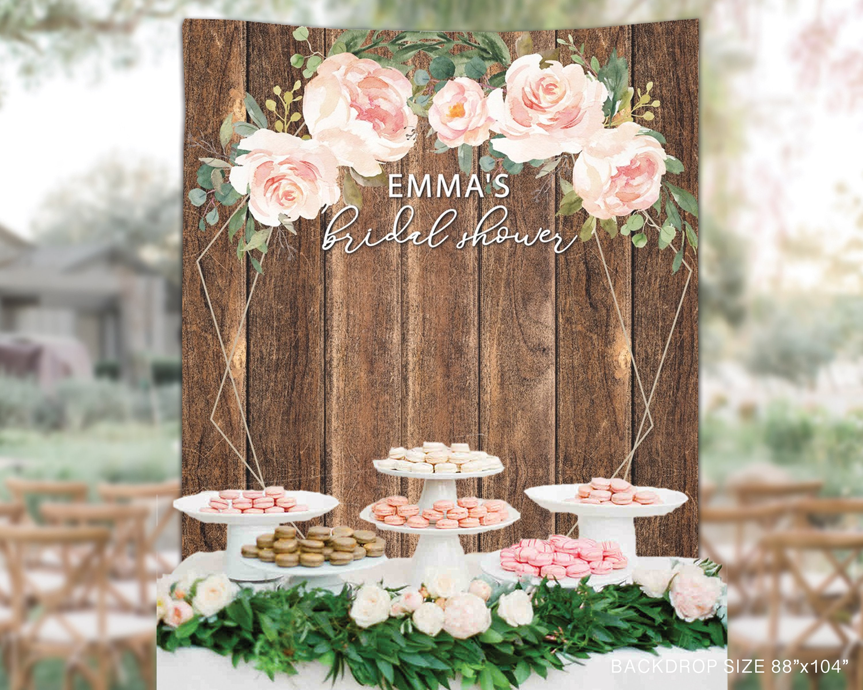 Decoraciones de despedida de soltera, Fondo de despedida de soltera floral,  Telón de fondo para bridal, Fotomatón pared de fondo - BB255 Cami - Etsy  México, image size:3000x2400