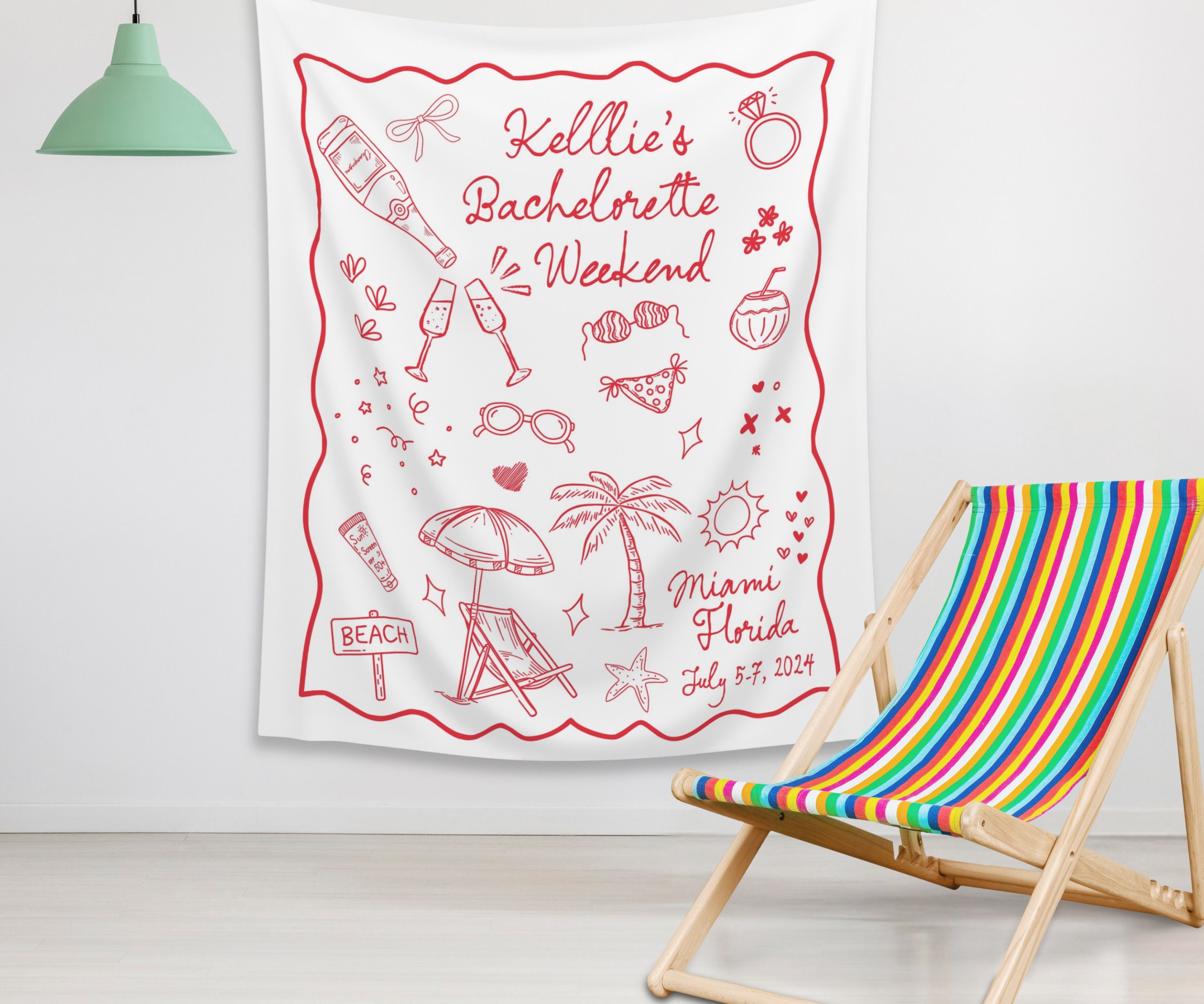 Printed Bachelorette Party Backdrop, Bachelorette Weekend Backdrop ...