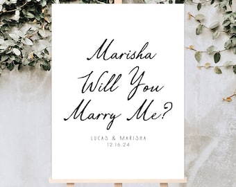 Wedding Proposal Sign Premium Board, Marriage Engagement Proposal Sign, Canvas Proposal Sign, Marry Me Proposal, Will You Marry Me - WDS79