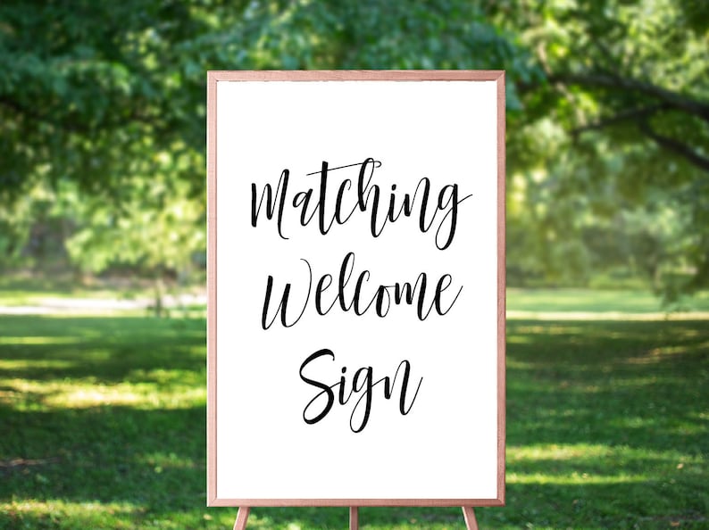 Matching Welcome Sign DIY Printable Sign Large Mounted Wedding Poster Bridal Shower Welcome Sign Wedding Reception Sign Ceremony Sign