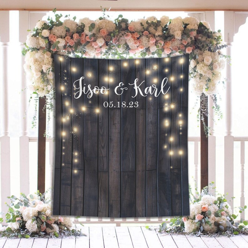Like Backdrops Wedding Backdrop, Wood-like Wedding Banner, Photo Booth Wedding ...