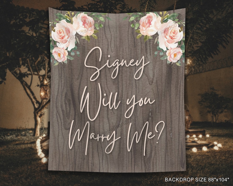 Wedding Proposal Backdrop Will You Marry Me Banner Marry Me - Etsy