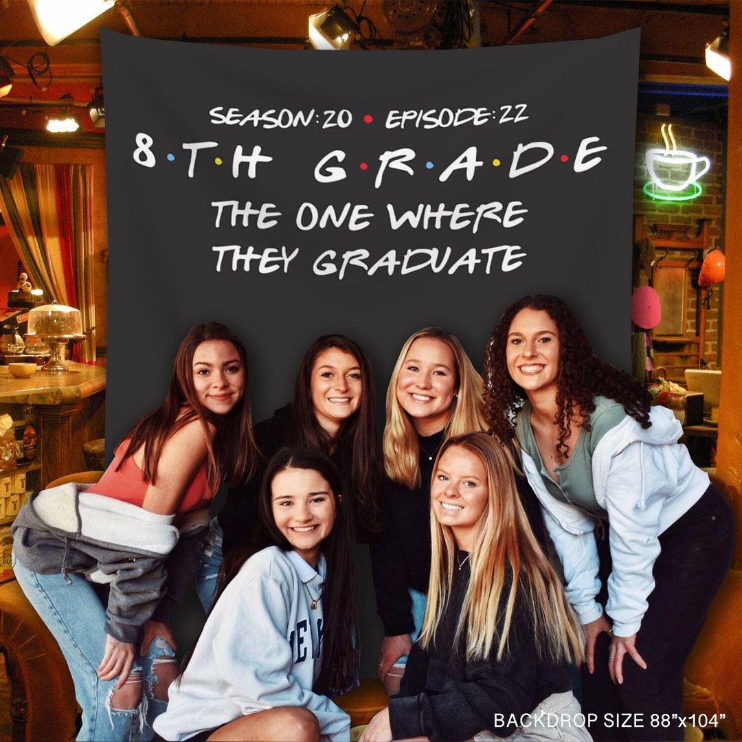 Graduation Party Backdrop, 8th Grade Graduation Photo Booth Station