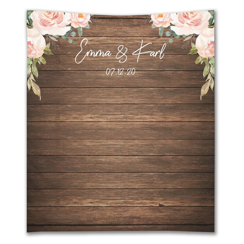 Wedding Backdrop Rustic Blush Roses Custom Reception | Etsy