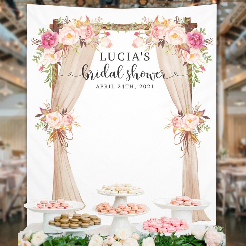 Bridal Shower Decorations Floral Bridal Shower Backdrop Etsy