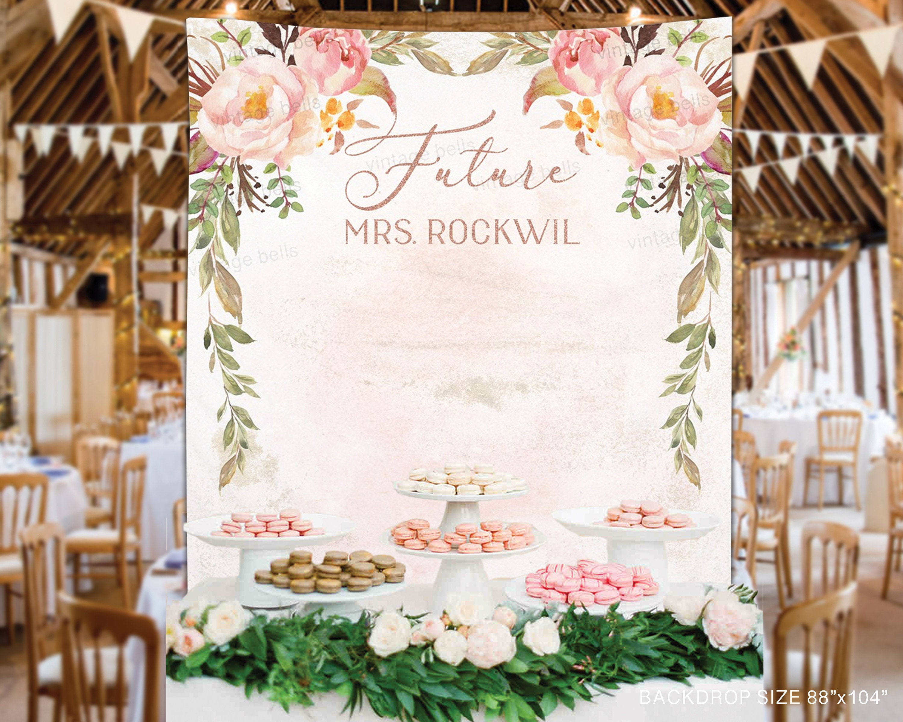Bridal Shower Backdrop, Boho Bridal Shower Decorations, Future Mrs