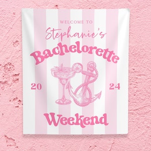 CUSTOM Bachelorette Party Backdrop, Party Photo Booth, Toast on the Coast Backdrop, Bachelorette Weekend Banner, Beach Bach Decor -BB440