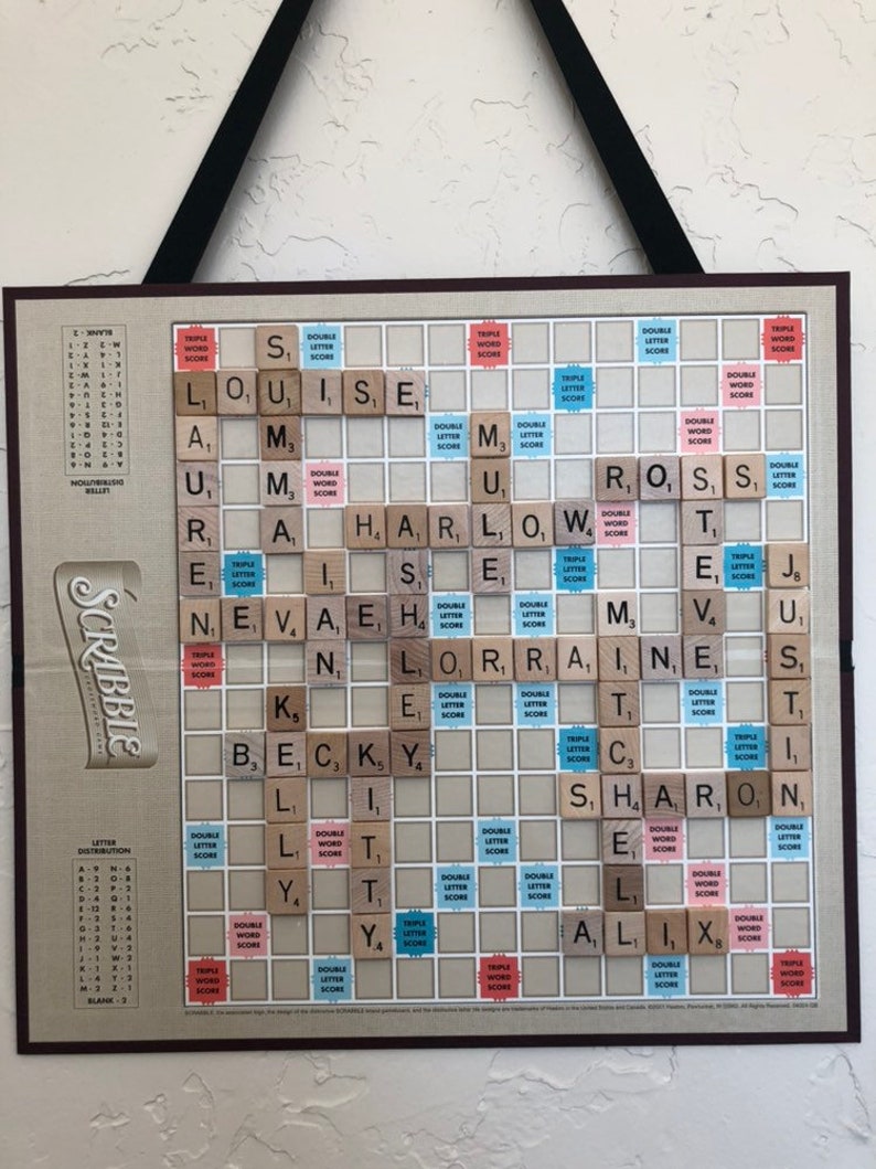 Word Custom Scrabble Board Etsy