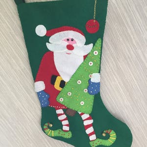 Hippy Santa Handmade Felt Christmas Stocking from Kooler Design Studio Kit image 1