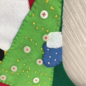 Hippy Santa Handmade Felt Christmas Stocking from Kooler Design Studio Kit image 4