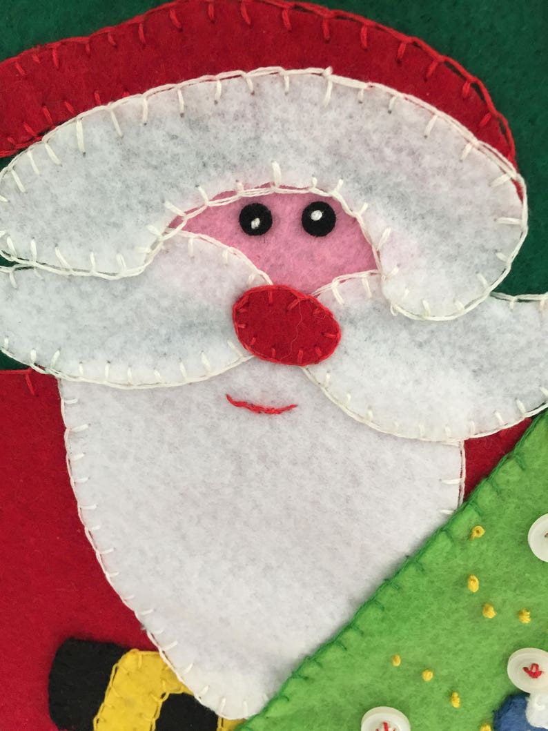 Hippy Santa Handmade Felt Christmas Stocking from Kooler Design Studio Kit image 3