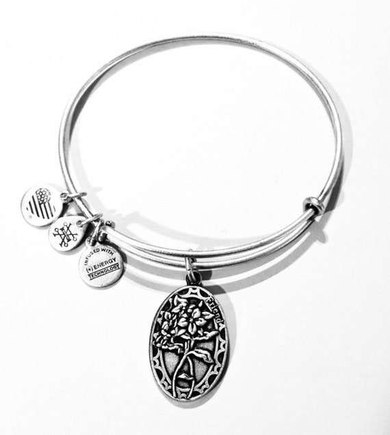 Alex and Ani Because I Love You, Friend Charm in Rafaelian Silver