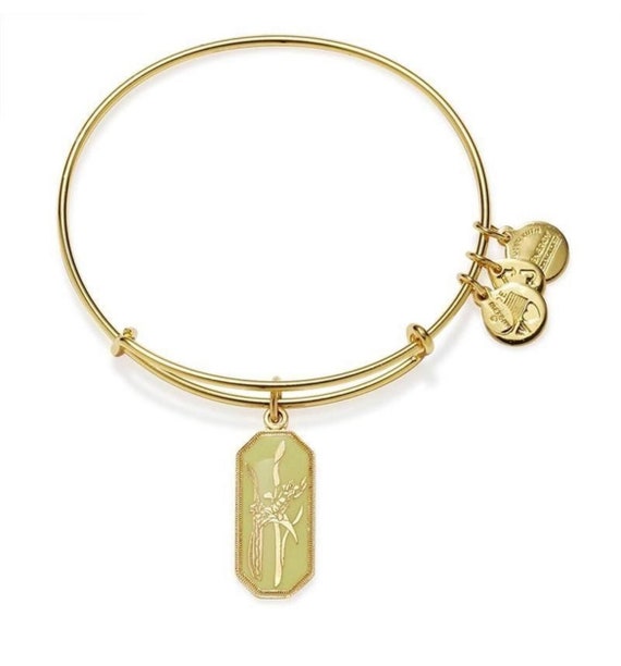 Alex and Ani Warriors Will Gladiolus Charm in Rafaelian Silver or