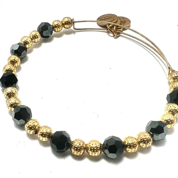 SWAROVSKI Black Acetate Crystal Cuff Bracelet