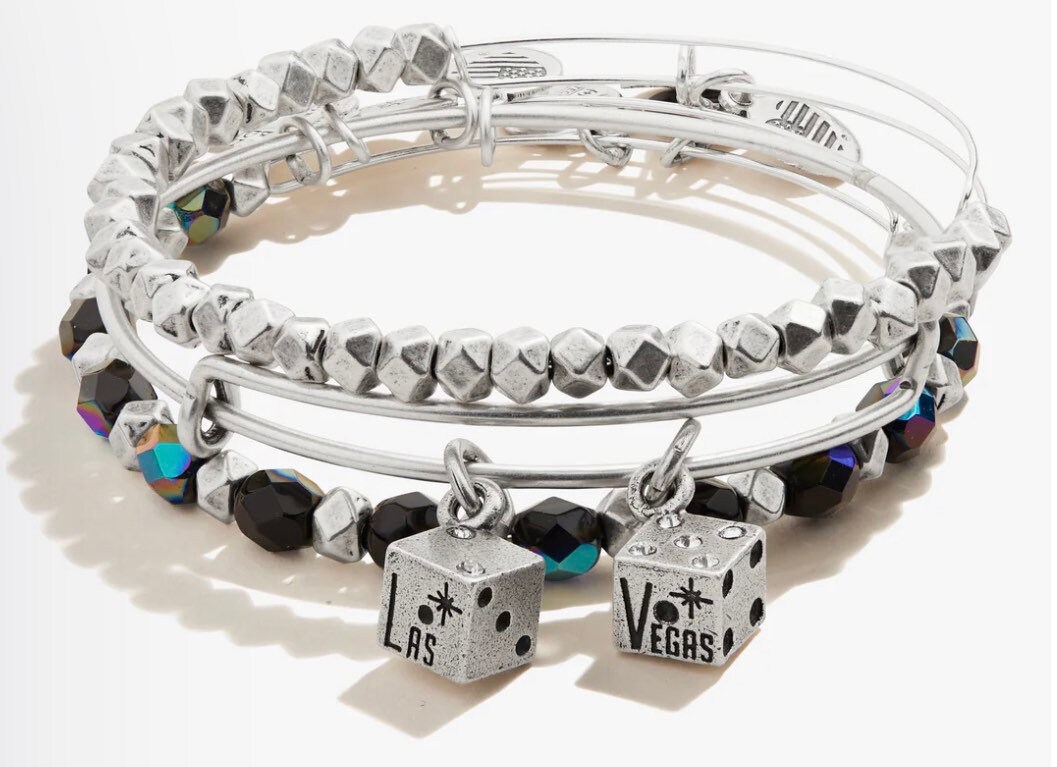 Alex and Ani Las Vegas Charm Set of 3 Destination Bangle Bracelet
