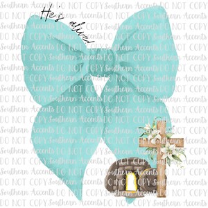 He is Risen Lege tombe boog paasontwerp
