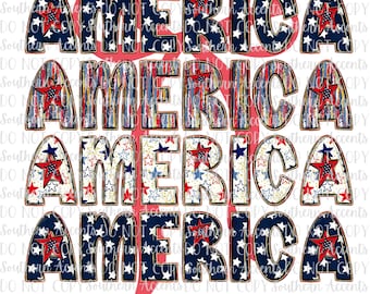 Estados Unidos apilado PNG, diseño de sublimación de camisetas del 4 de julio, 4 de julio, Día de la Independencia de EE. UU., PNG, estrellas patrióticas de EE. UU.