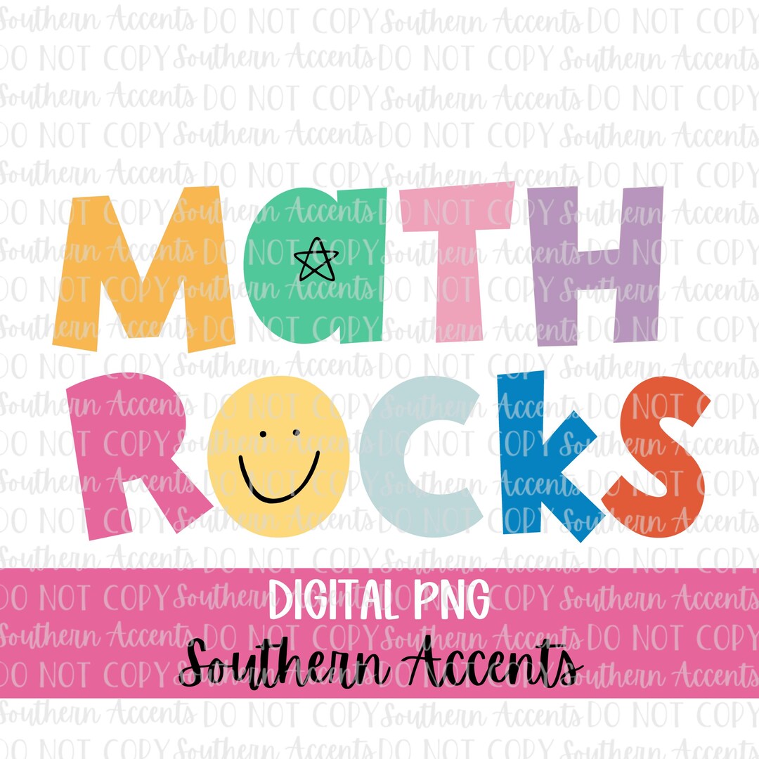 Math Rocks PNG, Math, Back to School Sublimation Design, Teacher ...
