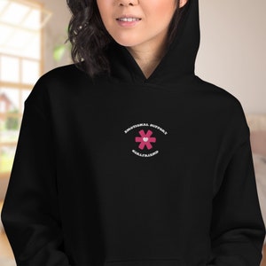 Emotional Support Girlfriend Embroidered Hoodie | Gift for Girlfriend, Funny Sweatshirt, Hooded Sweatshirt