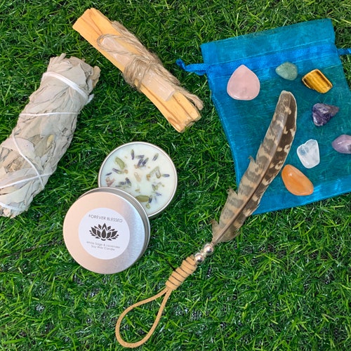Smudge Kit Energy Cleansing Ritual Kit Etsy