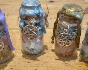 spell jar • spell bottle • amulet • talisman • protection charm • manifestation tool • good vibes, lucky charm, jars for protection