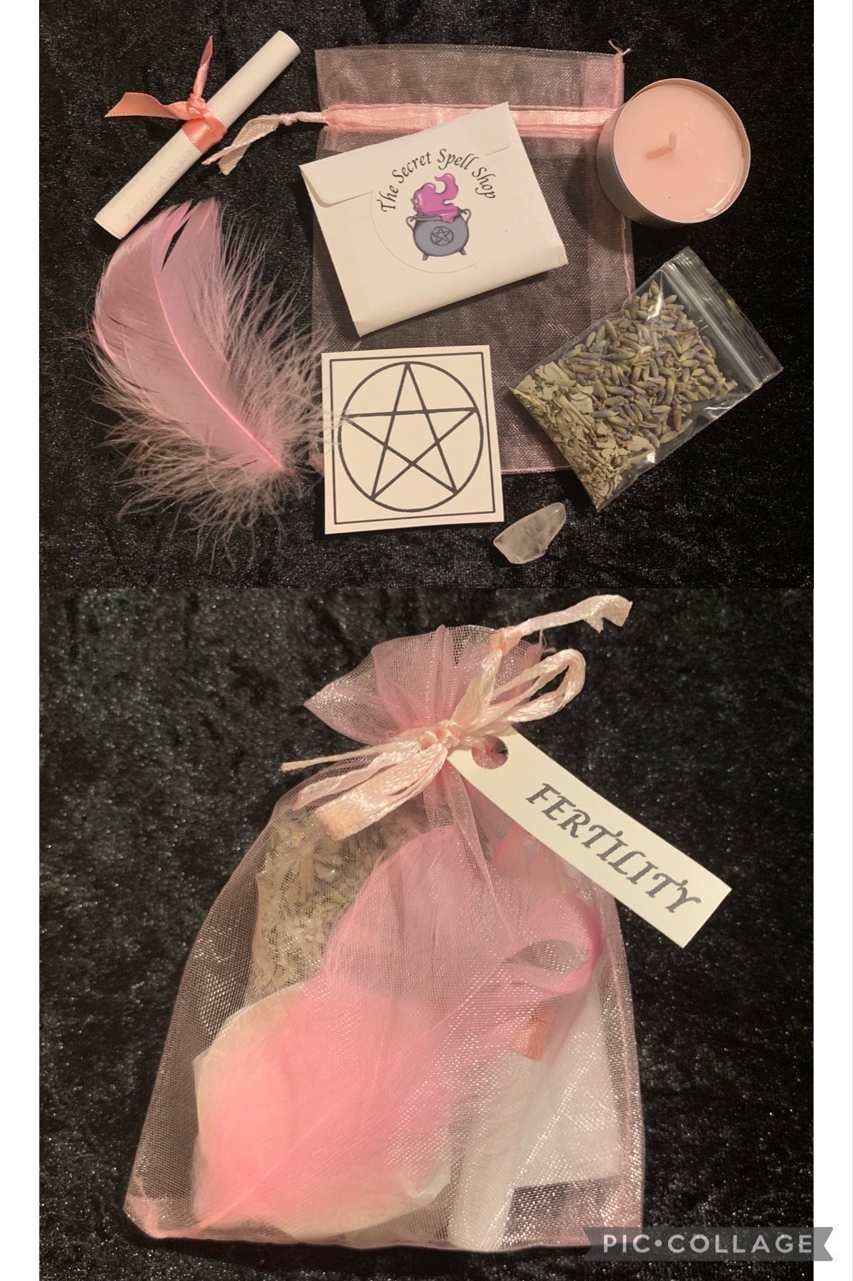 FERTILITY mini spell bag • real spell • witchcraft • pagan • soy candle • gift • spell magick  • magic • pregnancy • baby