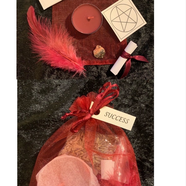 SUCCESS mini spell bag • real spell • witchcraft • pagan • gift • spell magick  • magic • new business • promotion