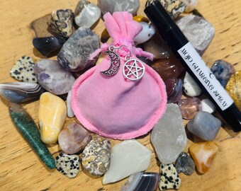 HEALTH MOJO BAG | charm pouch | ritual talisman | health and happiness | (includes spray)